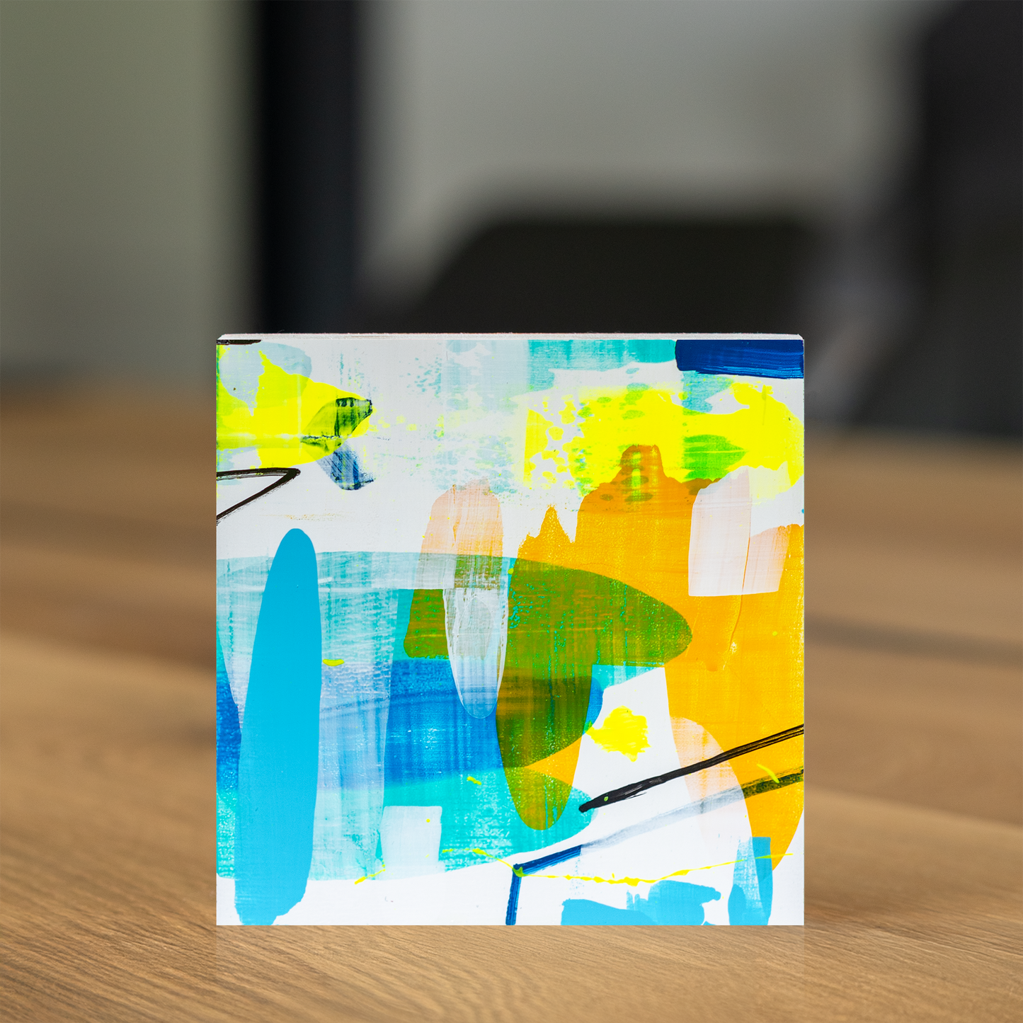 Gemälde abstrakt, 12 x 12 cm - BB0003