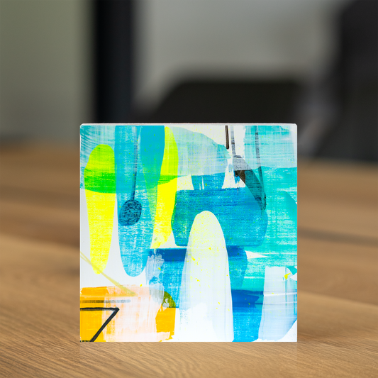 Gemälde abstrakt, 12 x 12 cm - BB0004