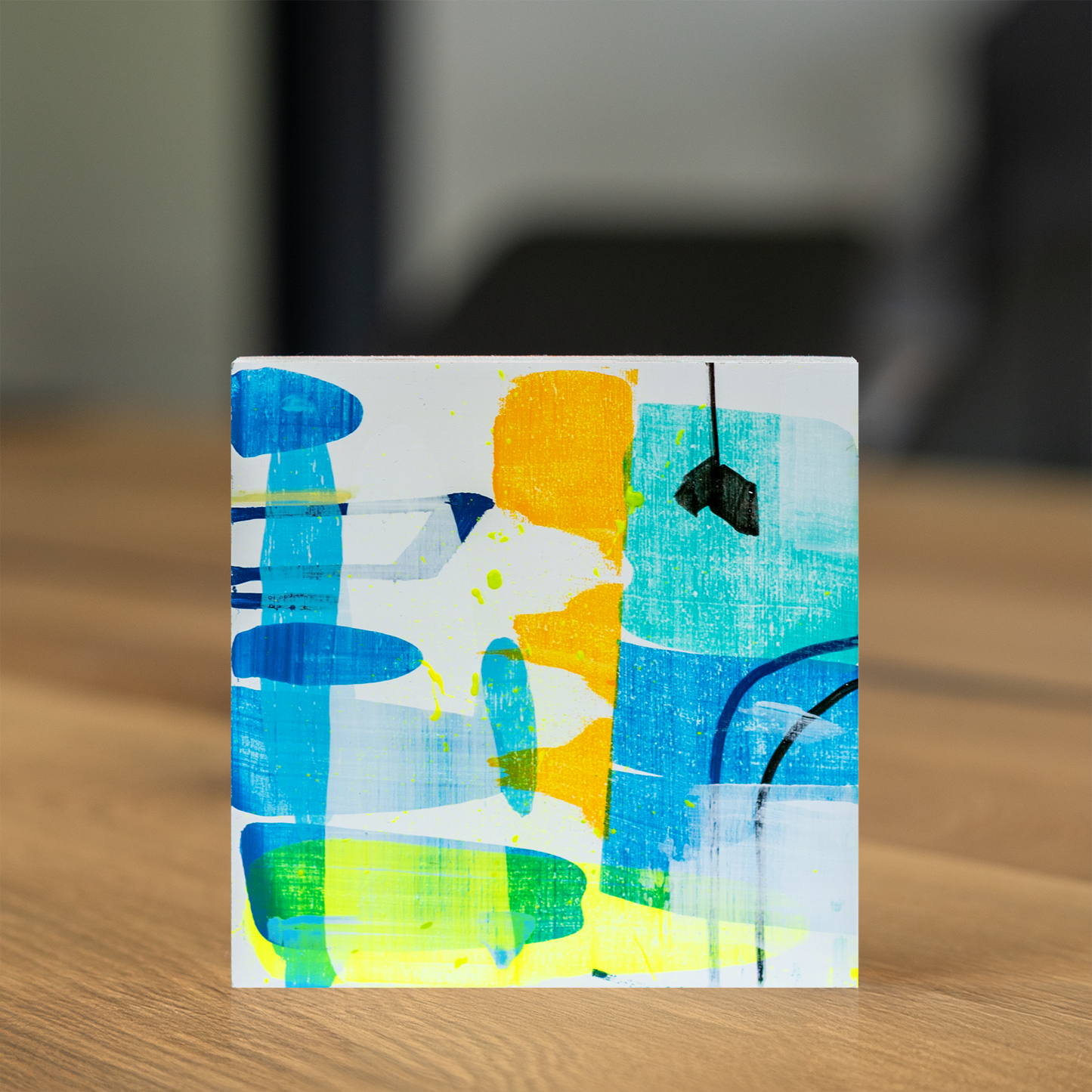 Gemälde abstrakt, 12 x 12 cm - BB0006