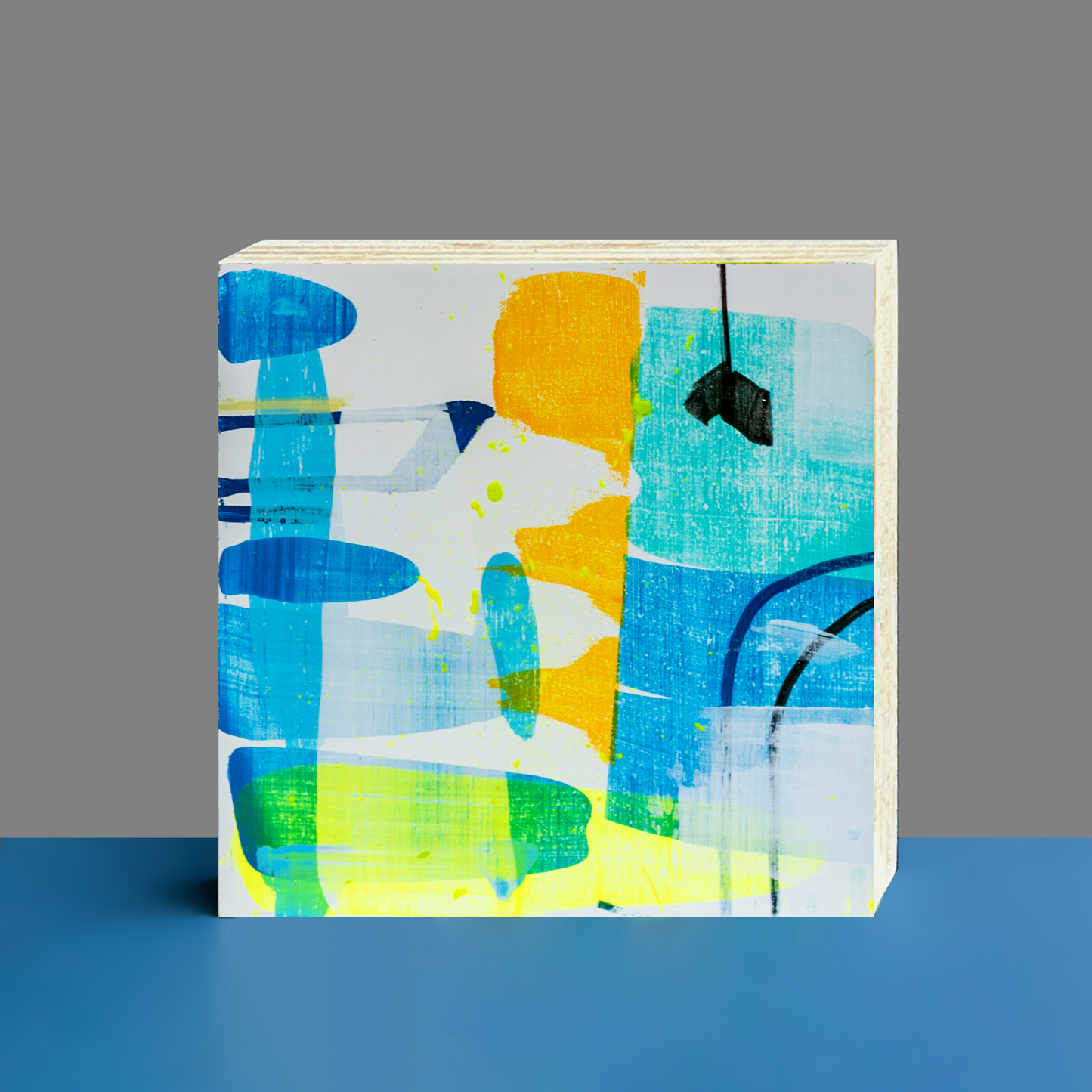 Gemälde abstrakt, 12 x 12 cm - BB0006