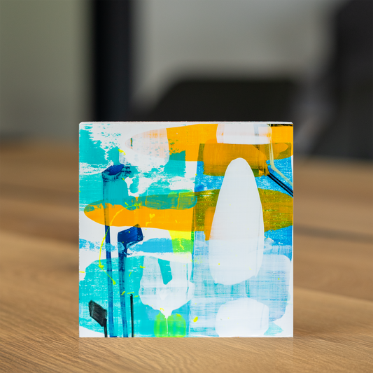 Gemälde abstrakt, 12 x 12 cm - BB0007