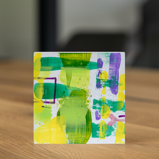 Gemälde abstrakt, 12 x 12 cm - GG0017