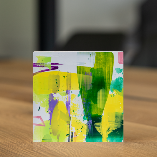 Gemälde abstrakt, 12 x 12 cm - GG0018