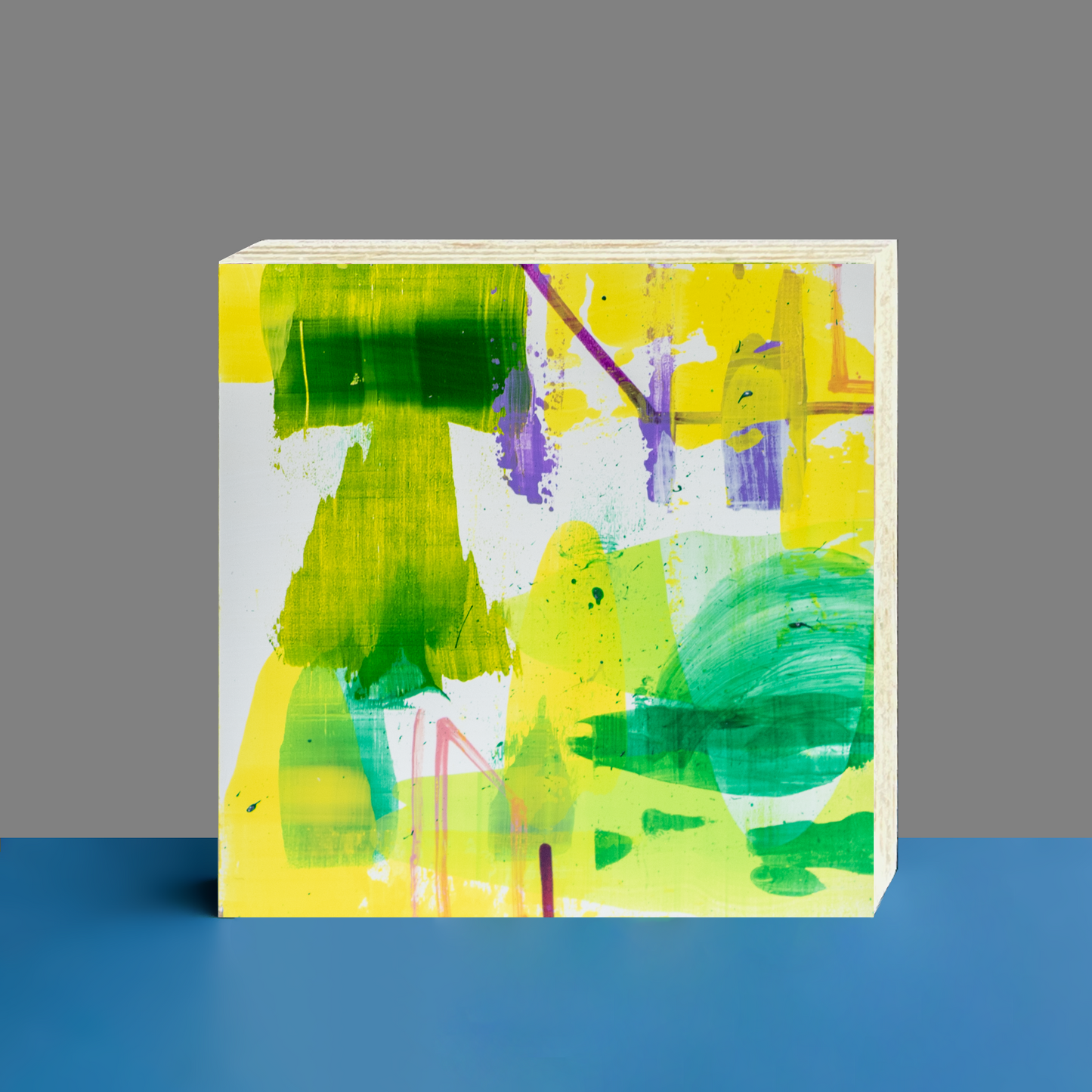 Gemälde abstrakt, 12 x 12 cm - GG0019