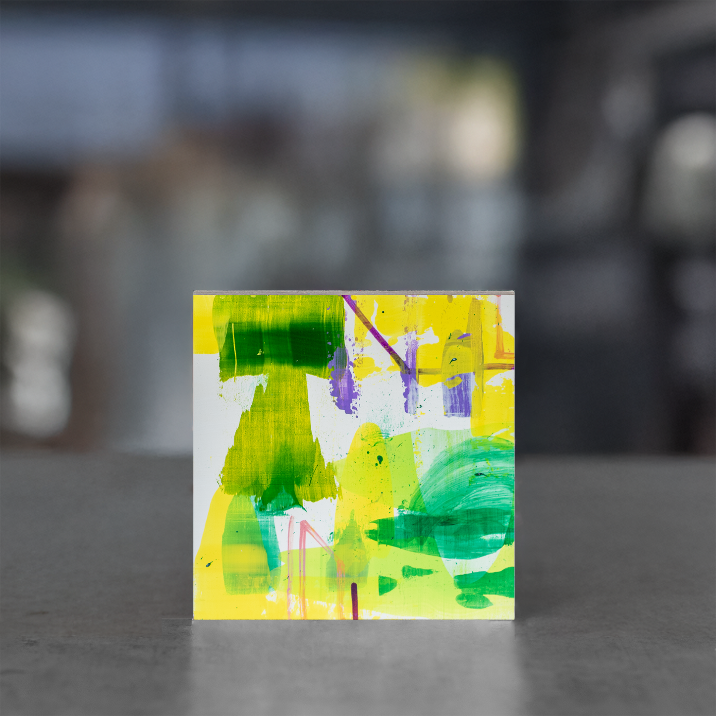 Gemälde abstrakt, 12 x 12 cm - GG0019