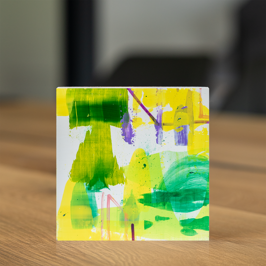 Gemälde abstrakt, 12 x 12 cm - GG0019