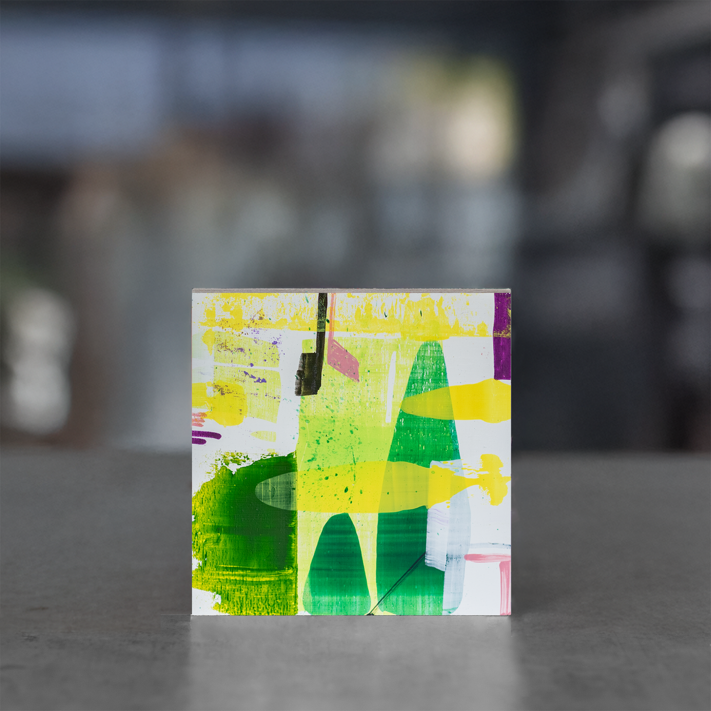 Gemälde abstrakt, 12 x 12 cm - GG0020