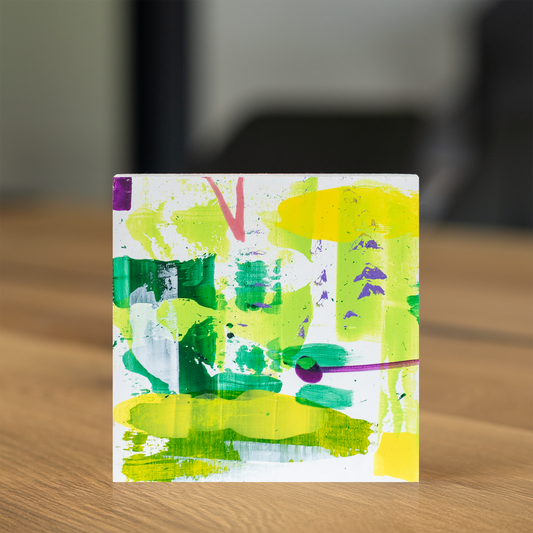 Gemälde abstrakt, 12 x 12 cm - GG0021