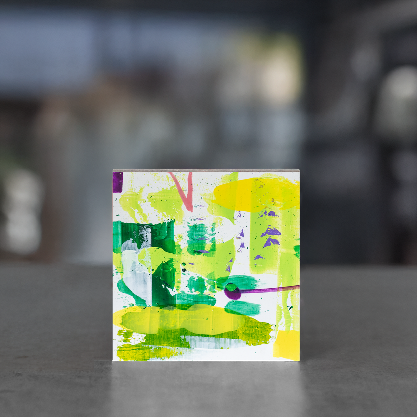 Gemälde abstrakt, 12 x 12 cm - GG0021