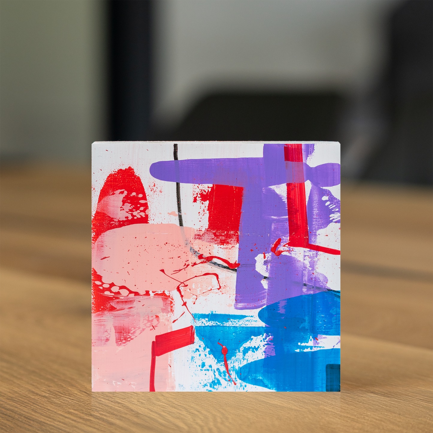 Gemälde abstrakt, 12 x 12 cm - RL0024