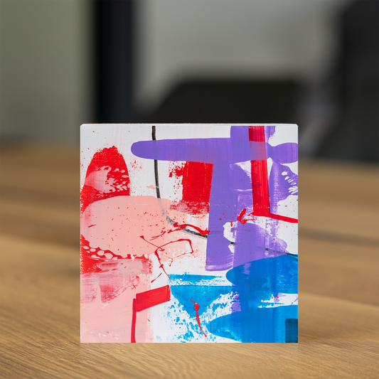 Gemälde abstrakt, 12 x 12 cm - RL0024