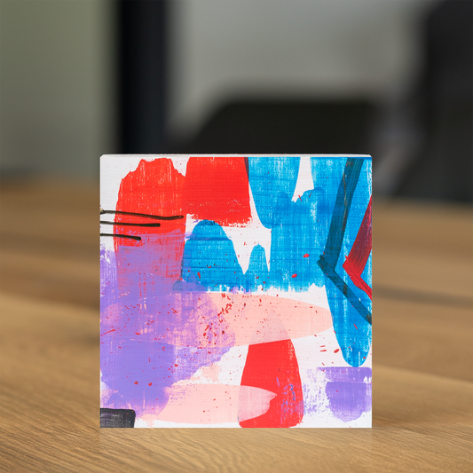 Gemälde abstrakt, 12 x 12 cm - RL0025