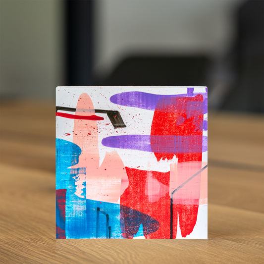 Gemälde abstrakt, 12 x 12 cm - RL0027