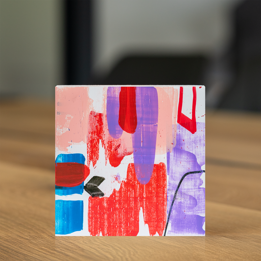 Gemälde abstrakt, 12 x 12 cm - RL0026