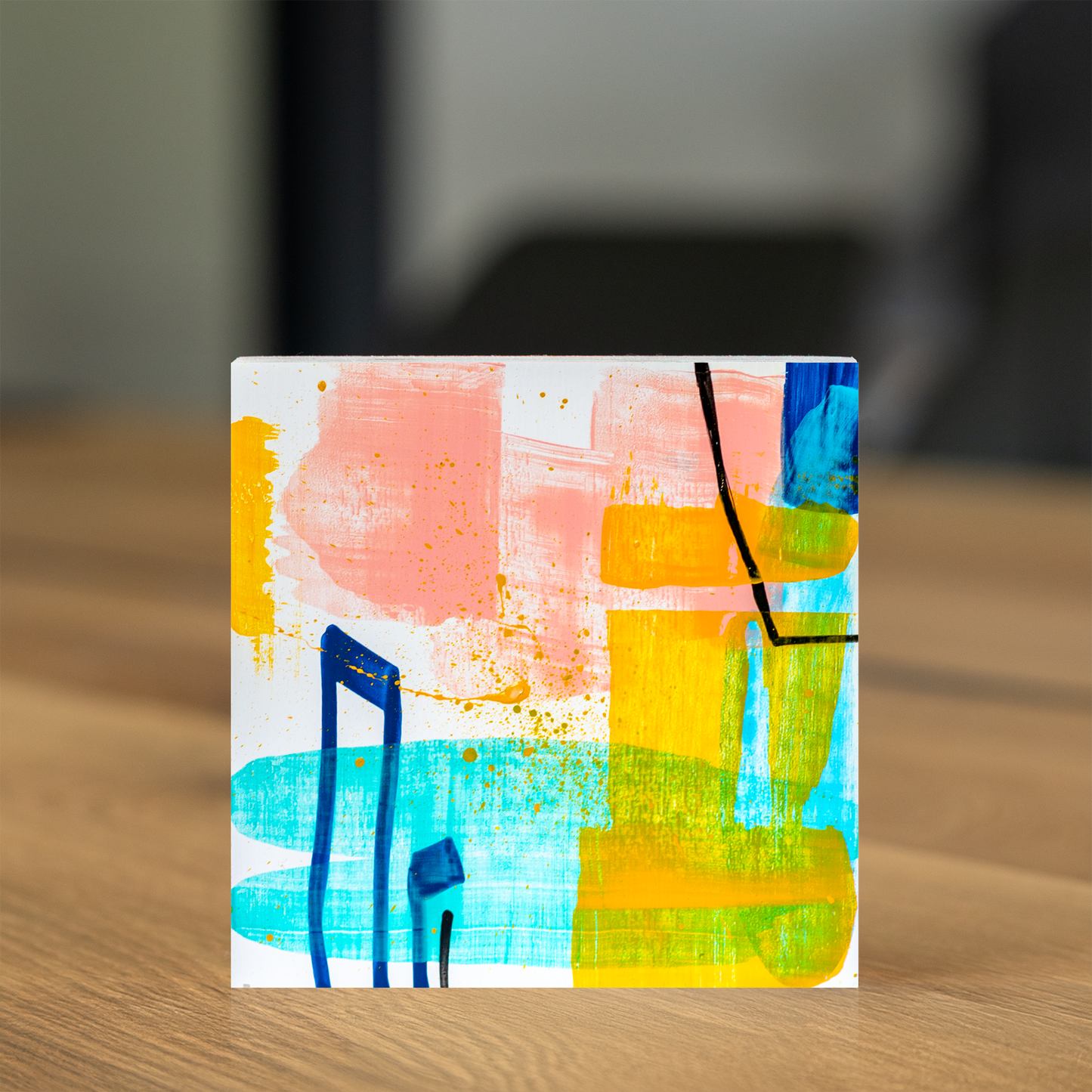 Gemälde abstrakt, 12 x 12 cm - TO0011