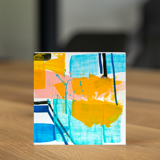 Gemälde abstrakt, 12 x 12 cm - TO0013