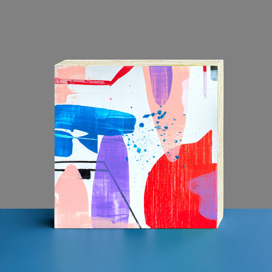Gemälde abstrakt, 12 x 12 cm - RL0019