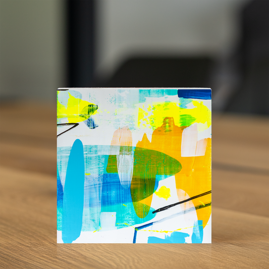 Gemälde abstrakt, 12 x 12 cm - BB0003