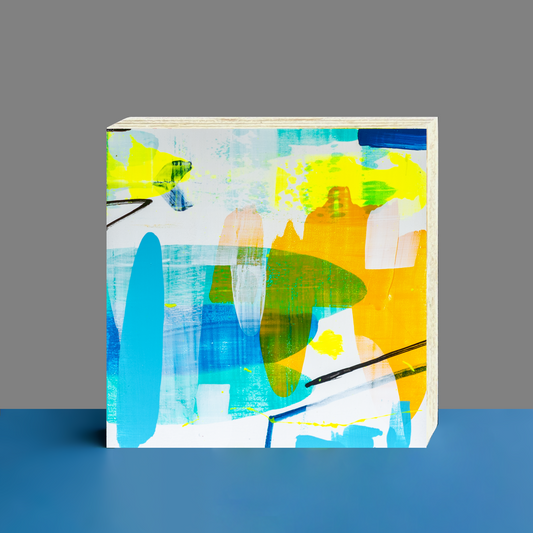 Gemälde abstrakt, 12 x 12 cm - BB0003