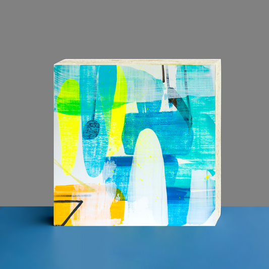 Gemälde abstrakt, 12 x 12 cm - BB0004