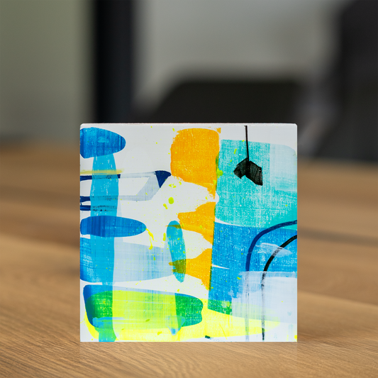Gemälde abstrakt, 12 x 12 cm - BB0006