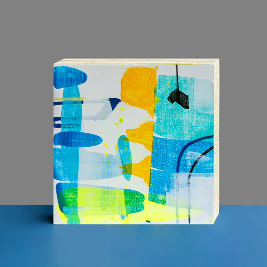 Gemälde abstrakt, 12 x 12 cm - BB0006