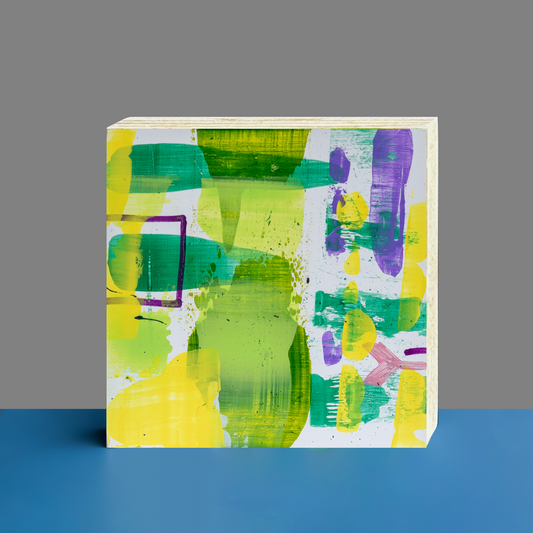 Gemälde abstrakt, 12 x 12 cm - GG0017