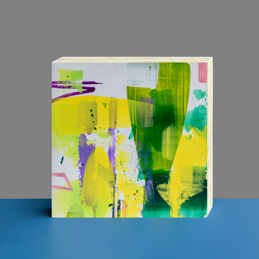 Gemälde abstrakt, 12 x 12 cm - GG0018