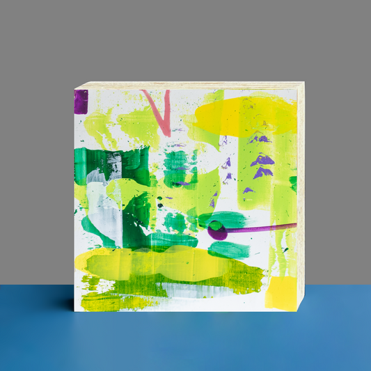 Gemälde abstrakt, 12 x 12 cm - GG0021