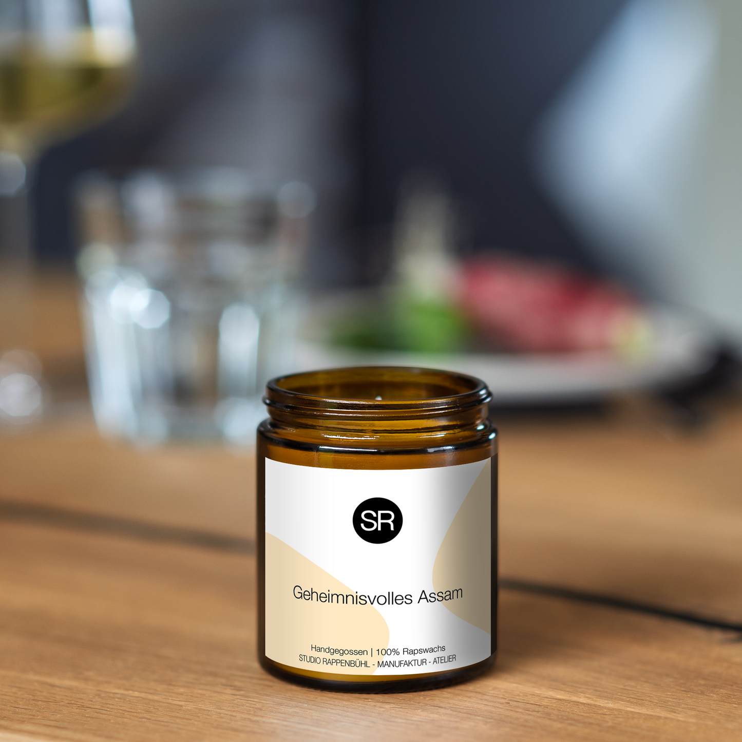 Duftkerze Geheimnisvolles Asam | Oud, Rose, Amber | Mystisch & Sinnlich