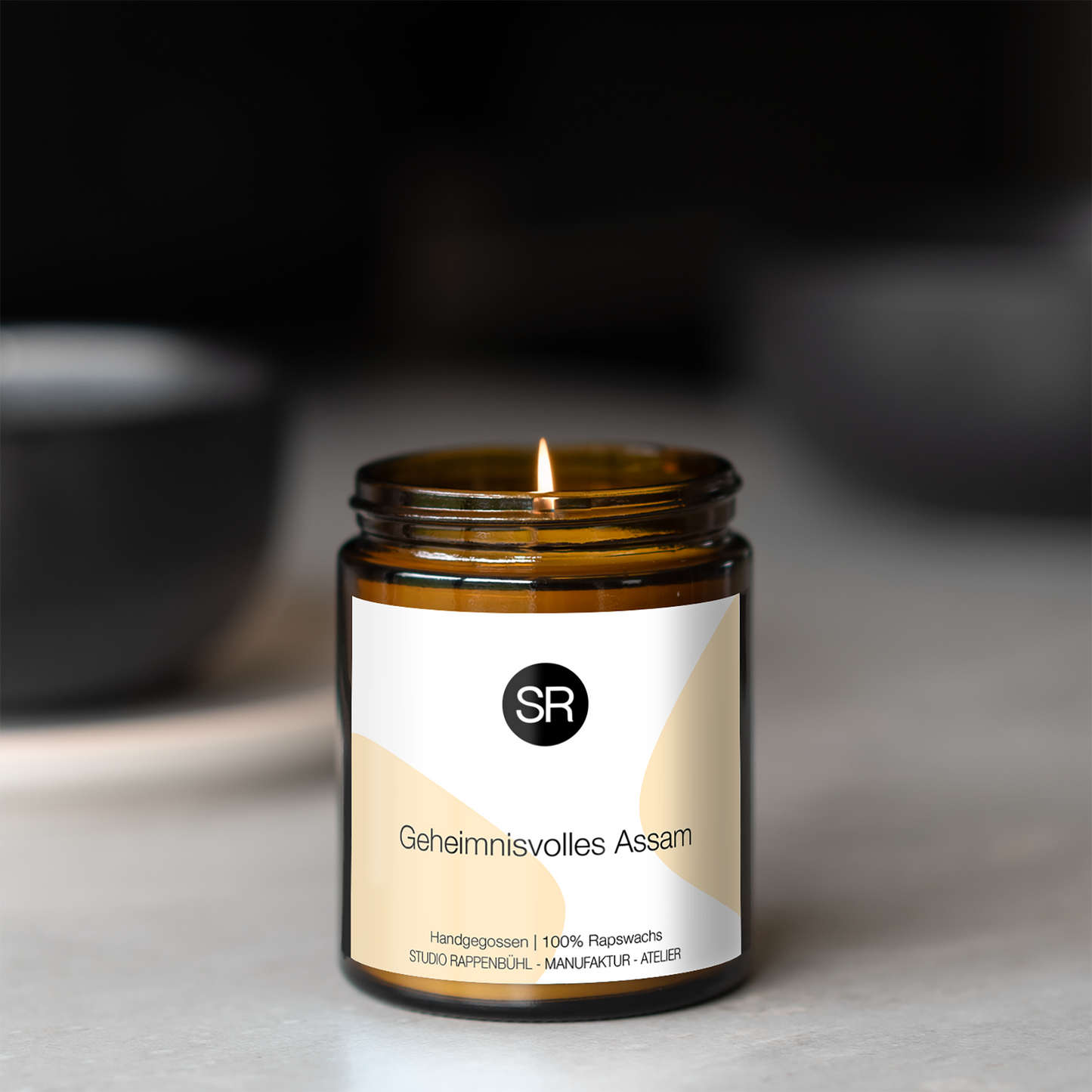 Duftkerze Geheimnisvolles Asam | Oud, Rose, Amber | Mystisch & Sinnlich