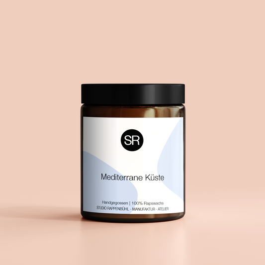 Duftkerze Mediterrane Küste | Salbei, Pinie, Thymian, Sandelholz | Frisch & Erdend
