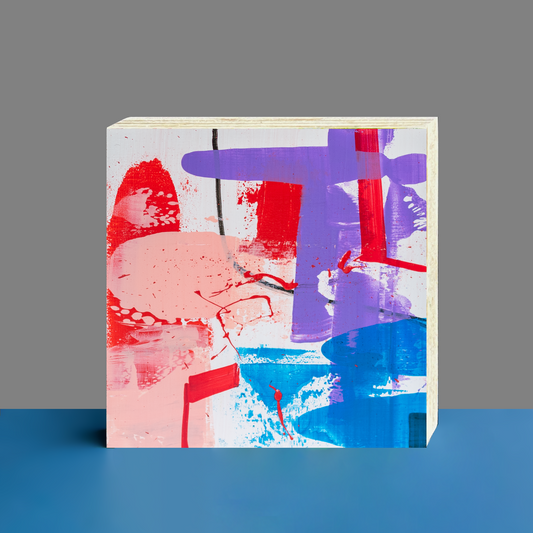 Gemälde abstrakt, 12 x 12 cm - RL0024