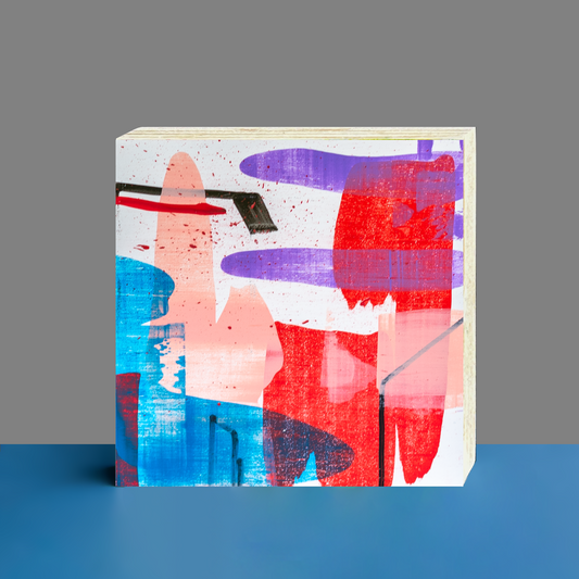 Gemälde abstrakt, 12 x 12 cm - RL0027