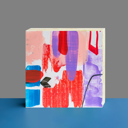 Gemälde abstrakt, 12 x 12 cm - RL0026