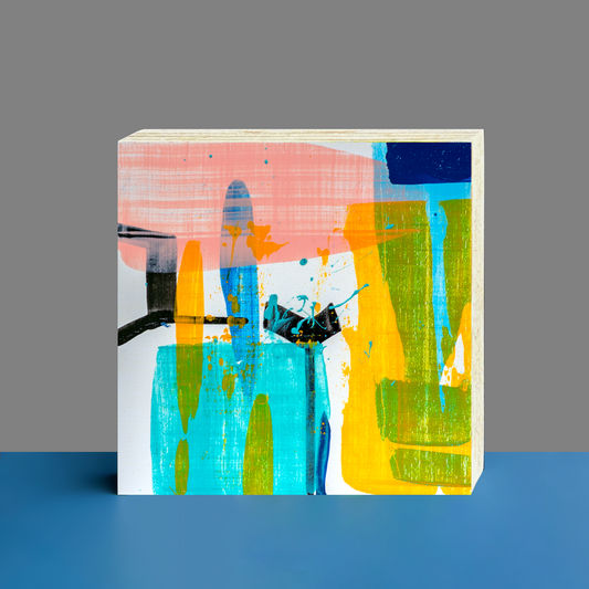 Gemälde abstrakt, 12 x 12 cm - TO0009