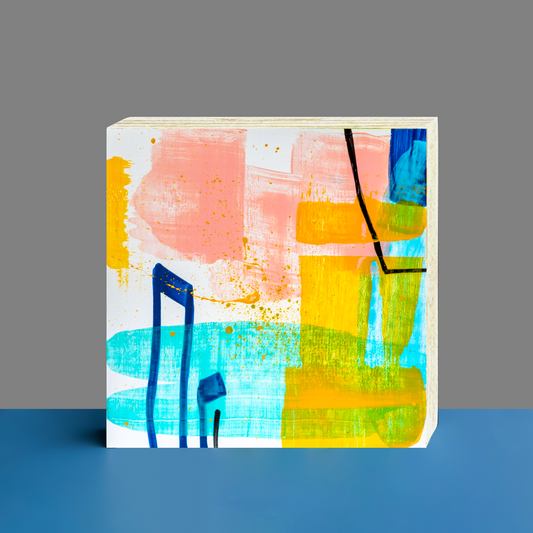 Gemälde abstrakt, 12 x 12 cm - TO0011