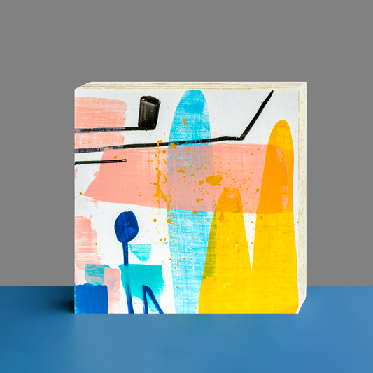 Gemälde abstrakt, 12 x 12 cm - TO0012