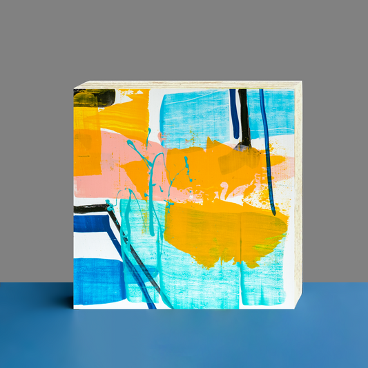 Gemälde abstrakt, 12 x 12 cm - TO0013