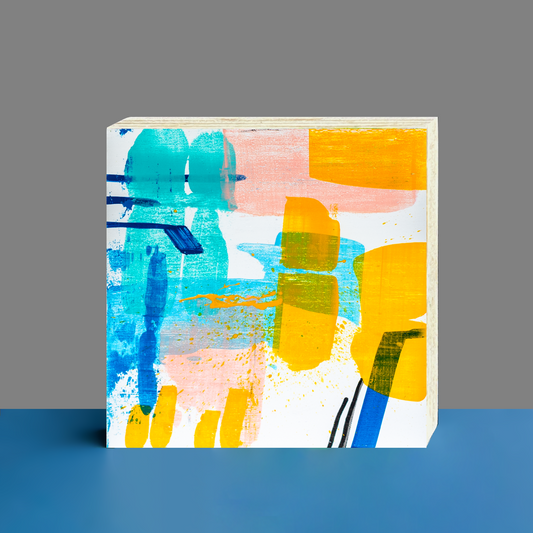 Gemälde abstrakt, 12 x 12 cm - TO0014