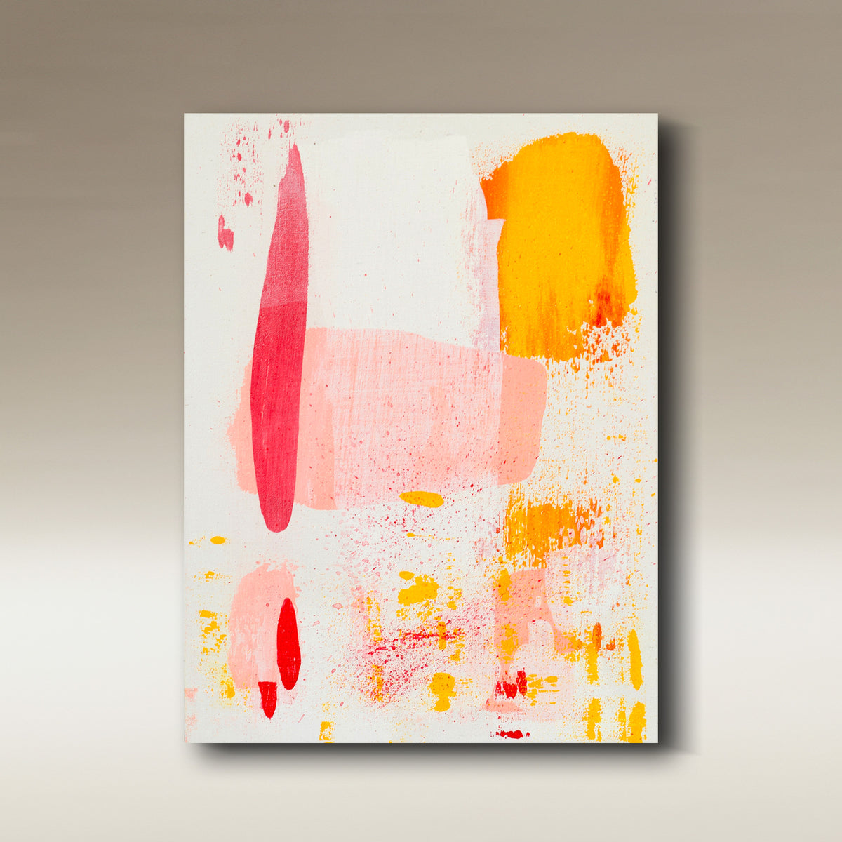 2026-0129 – WARM 6, abstraktes Original 15 × 20 cm